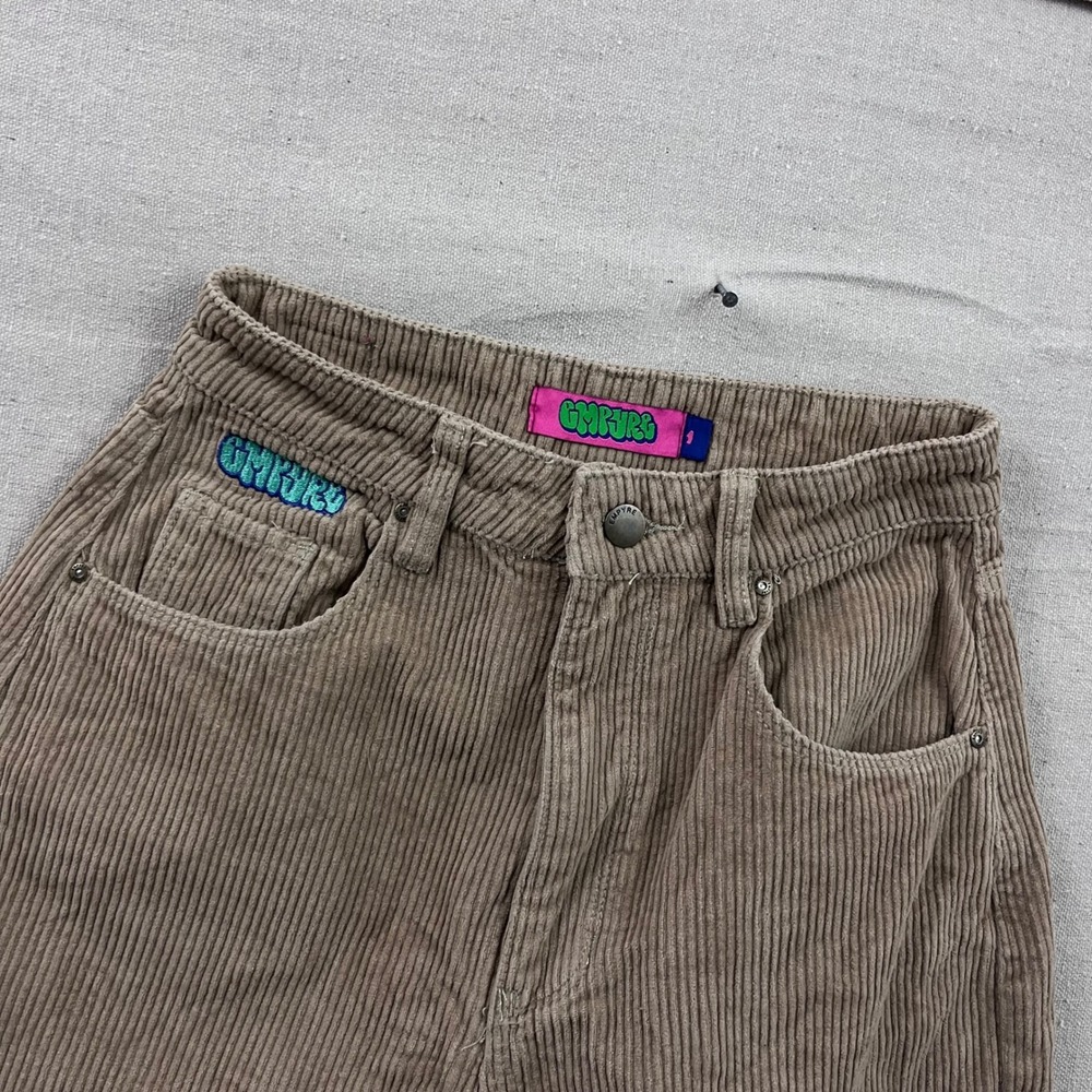 Empyre Tori‎ Corduroy Pants Womens Size 1 Tan High Waisted Straight Leg Skater